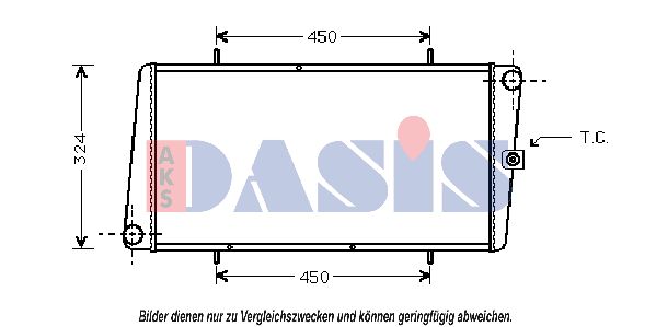 AKS DASIS Радиатор, охлаждение двигателя 020230N